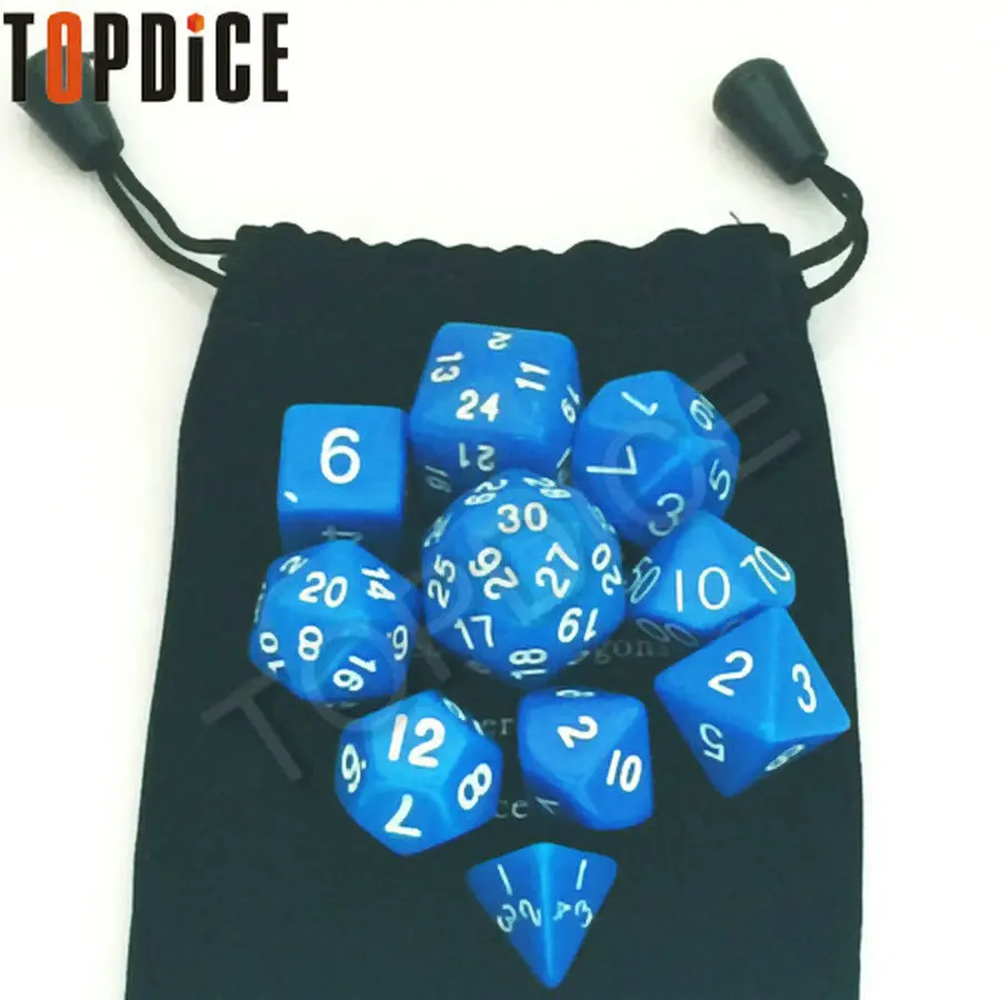 Funny DnD games or table games toy 10pcs/pack Grain Loading Polyhedral Dice Suit Table Irregular