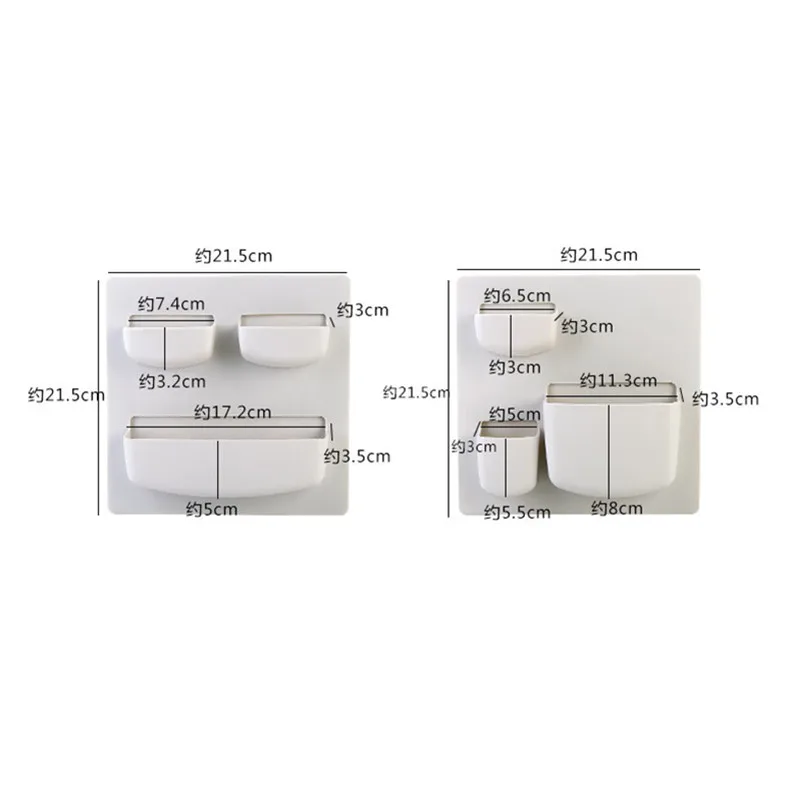 WIILII 1 قطعة المنزل تخزين جدار شفط كأس البلاستيك تخزين الرف مستلزمات التجميل أشتات تخزين حامل الحمام المنظم