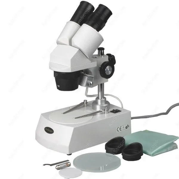 

Student Binocular Stereo Microscope--AmScope Supplies 10X & 30X Student Binocular Stereo Microscope with Top & Bottom Lights