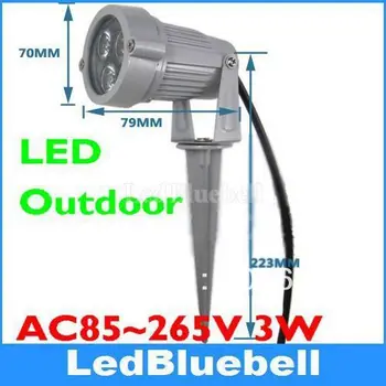

LED Garden Light 3w High Power Outdoor Spot Lamp AC85~265V Free Shipping