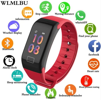 

2019 New Smart Wristwatch Fitness Heart Rate Blood Pressure Pedometer Sport Watch Smartwatch Men Women For IOS Android