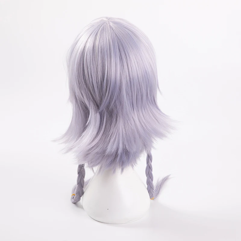 Парик для косплея из Аниме TouHou Project OW Reaper genderbent Izayoi Sakuya серебристо серый плетеный