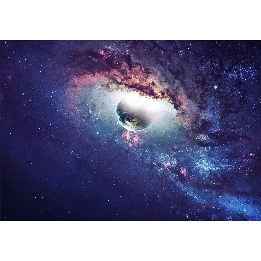 102 Universe Scene with Planets, Stars and Galaxies in Outer Space - Removable Wall Mural Self-adhesive