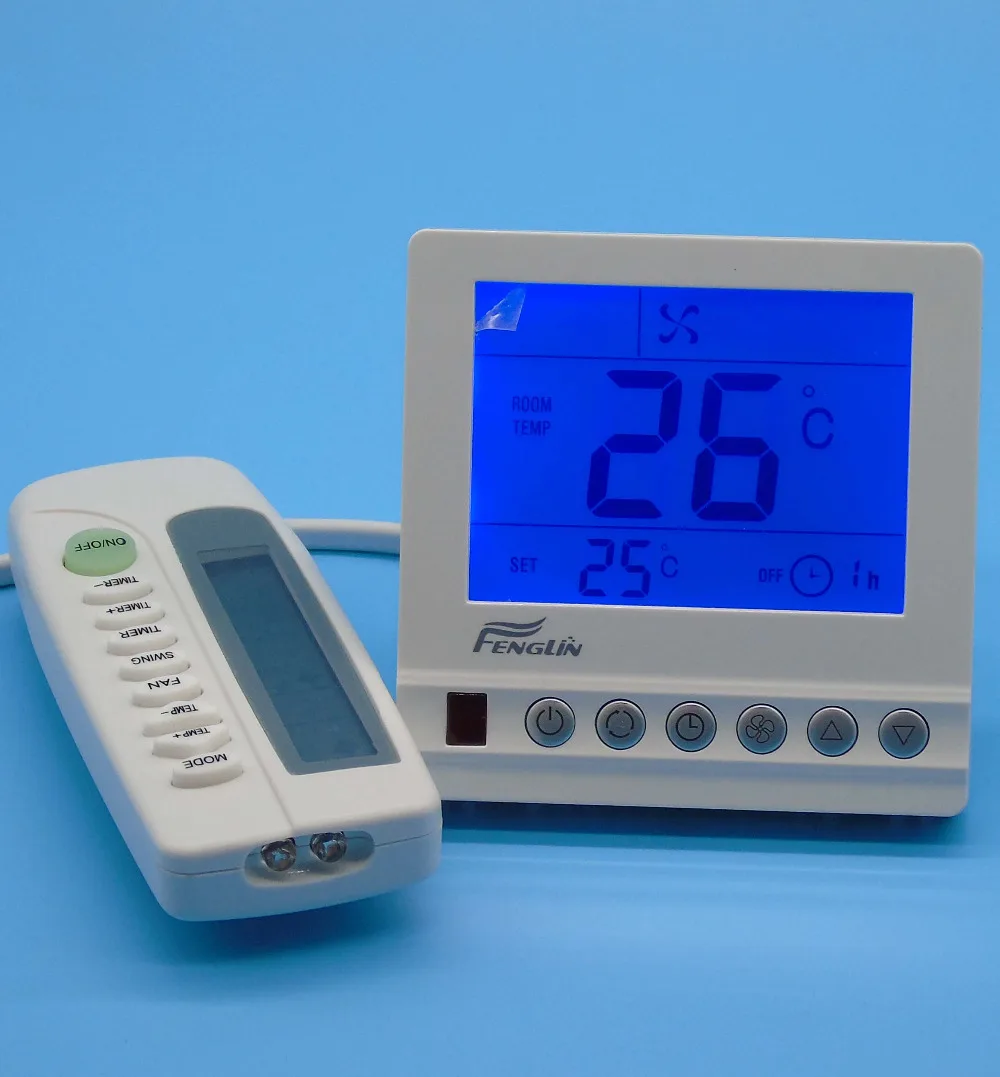 

Temperature correction motorized valve thermostat with Air conditioning