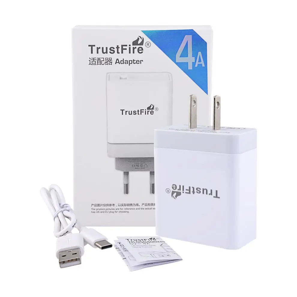 TrustFire мини USB Зарядное устройство 5V 4A US/EU Plug Зарядное устройство адаптер для мобильного телефона/Tablet горячее