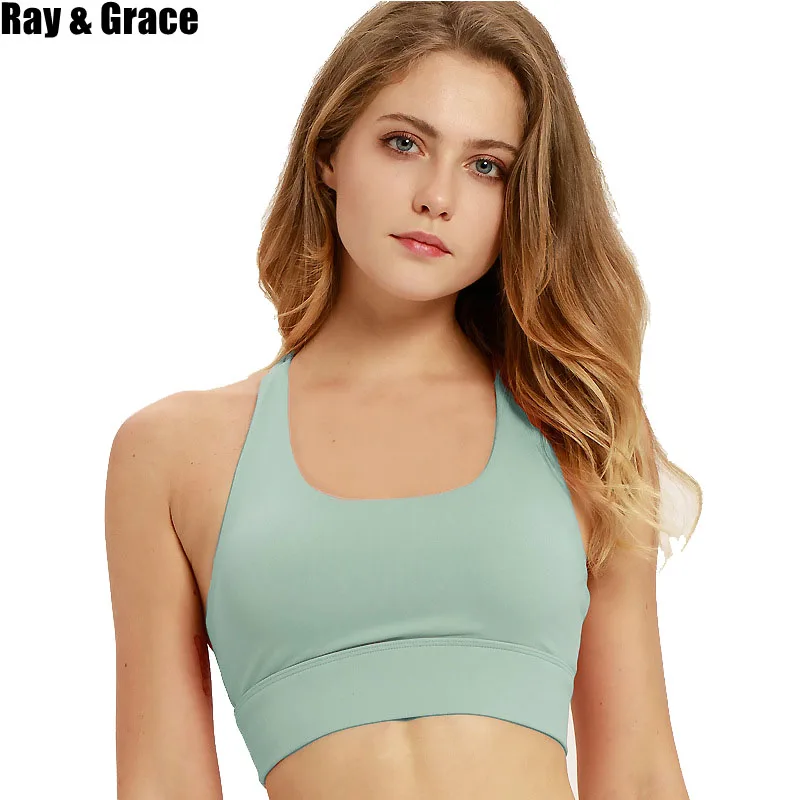 

Breathable Sports Bra Women Top Fitness Shockproof Padded High Stretch Athletic Sport Bra For Running Yoga Gym Seamless Crop Bra