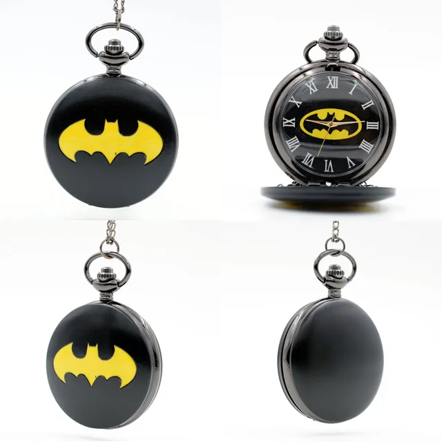 BM New Fashion Batman Black Dial Movie Quartz Pocket Watch Analog Pendant Neckla BM New Fashion Batman Black Dial Movie Quartz Pocket Watch Analog Pendant Neckla
