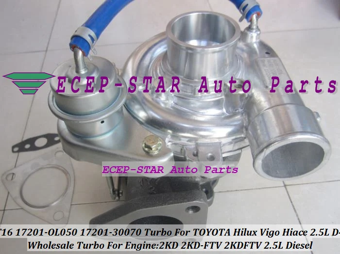 CT16 17201-OL050 17201-30070 Turbo Turbocharger For TOYOTA Hilux Vigo Hiace 2.5L D4D Engine 2KD 2KD-FTV 2KDFTV Diesel (3)