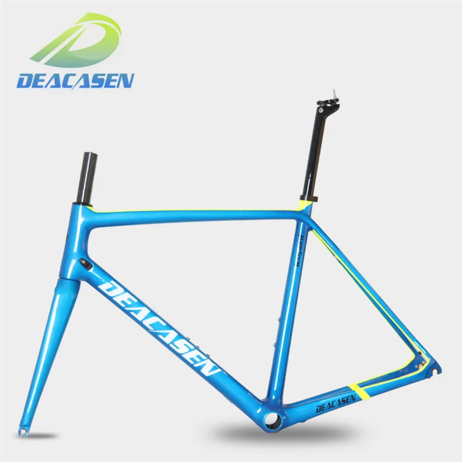 

DEACASEN Aroad carbon road bike frame,DI2 weave UD Finished Glossy Carbon Road bicycle Frame fork seatpost free shipping