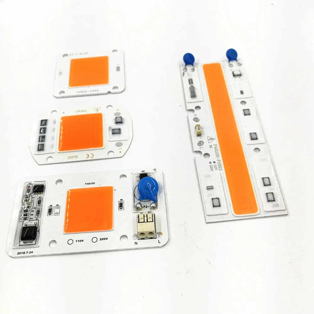 50 Вт полный спектр светодиодный COB Чип DC12V 32 В, интегрированный Смарт IC драйвер 220 в 110 В 380-840NM светодиодный COB Чип DC12V, интегрированный Smart IC