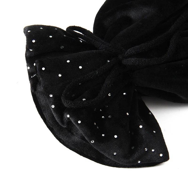 Women Bun Messy Ponytail Beanie Autumn Winter Lady Stretch Rhinestone Hats Warmer Female Brand New Turban Cap Head Warm CP0224 (5)