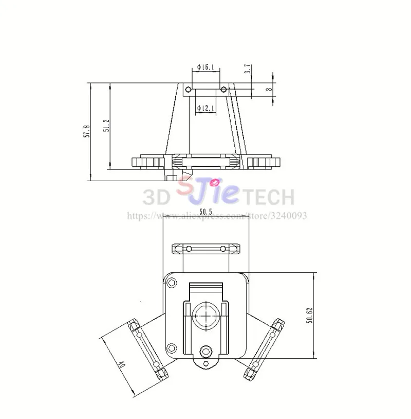 Reprap Kossel Delta Effector полный комплект/набор 1,75/3 мм M3/M4 V6 hotend тип авто выравниватель для Kossel Delta 3D принтер