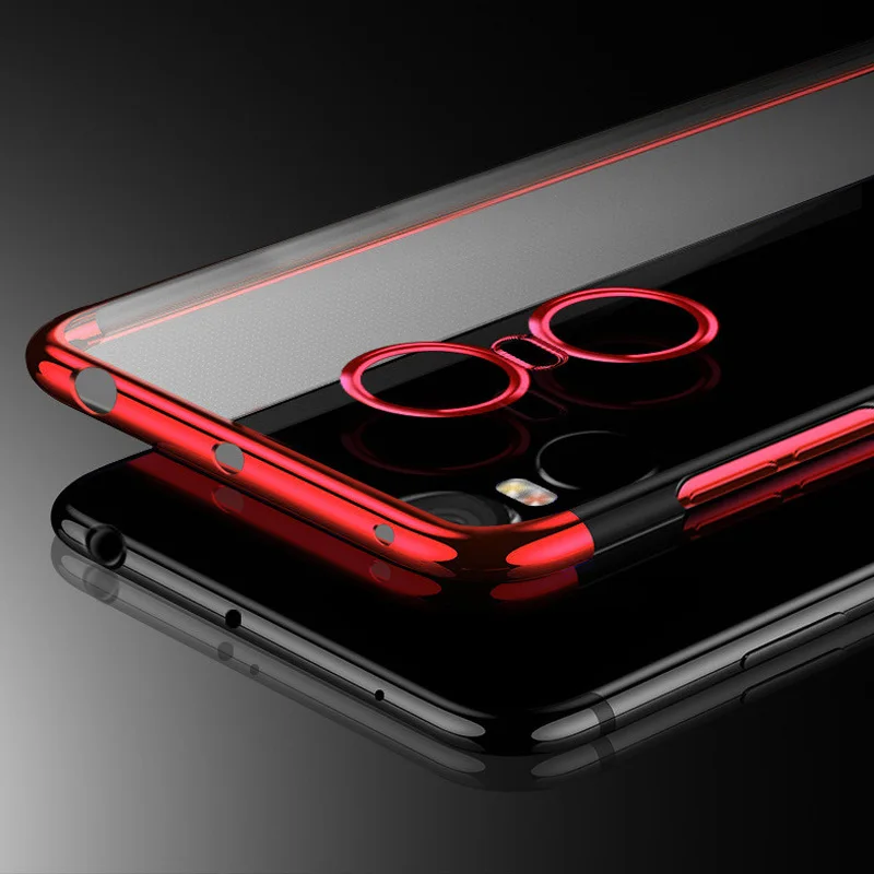 For Xiaomi Redmi Note 4 Case Cover Transparent Plating TPU Soft Slim Back Cover For Redmi 4