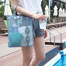 Спортивная сумка, набор для плавания с песком, сумка для переноски, пляжные игрушки для бассейна, сетчатая сумка, сумки-тоут