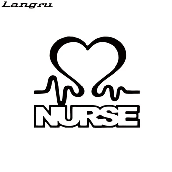 

Langru 2017 Car Stying Nurse Heart Vinyl Window Decal Cardiac Love Emt Work Sticker Jdm