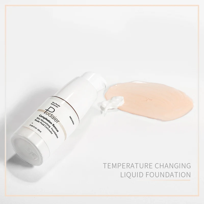 Temperature Changing Foundation Soft Matte Long Wear Oil Control Concealer Liquid Foundation Cream