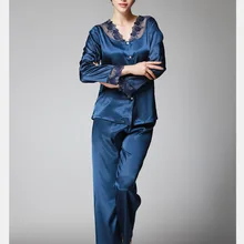 Женские шелковые пижамы, пижамный комплект, одежда для сна