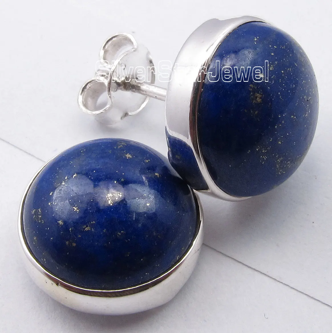 Chanti Международный твердый Серебряный темно-синий Лазурит последний стиль шпильки серьги 1,3 см