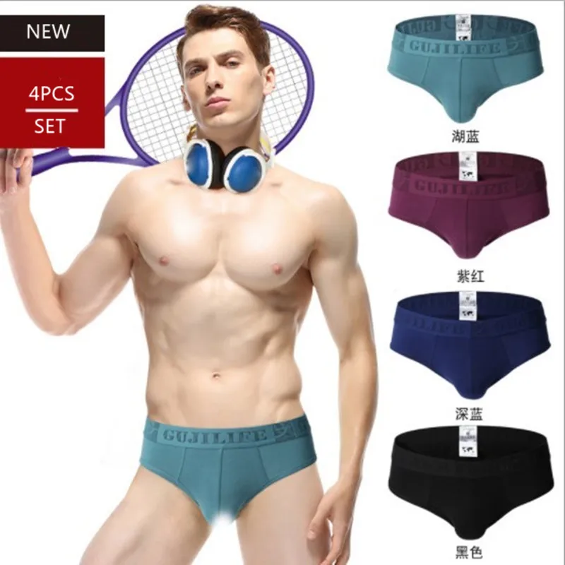 

4pcs/set Men's underwear hot sale soft comfortable Modal solid man Briefs M04