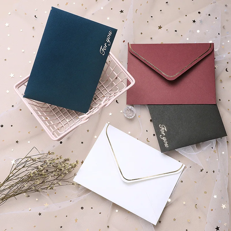 

50pcs/set Creative European Vintage Envelope Hot Stamping Envelope for Wedding Letter Invitation Birthday Christmas Envelopes