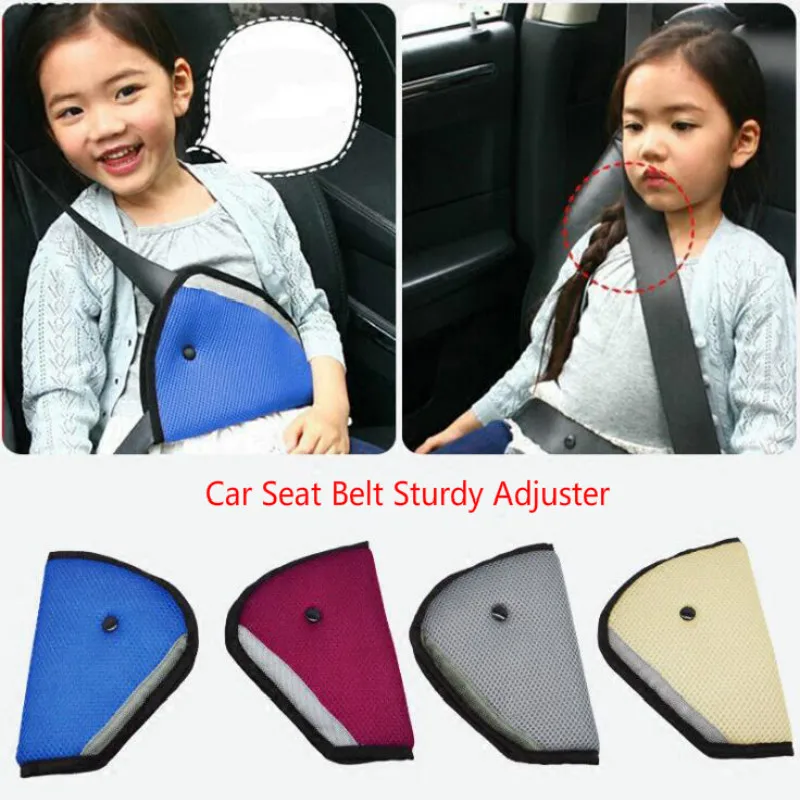 

Car Safe Fit Seat Belt Sturdy Adjuster Car Safety Belt Adjust Device Triangle Baby Child Protection Baby Safety For Baby