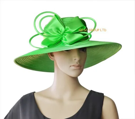 NEW Mint green wide brim big All Year Around Kentucky Derby Church Hat Wedding Hat Formal Dress