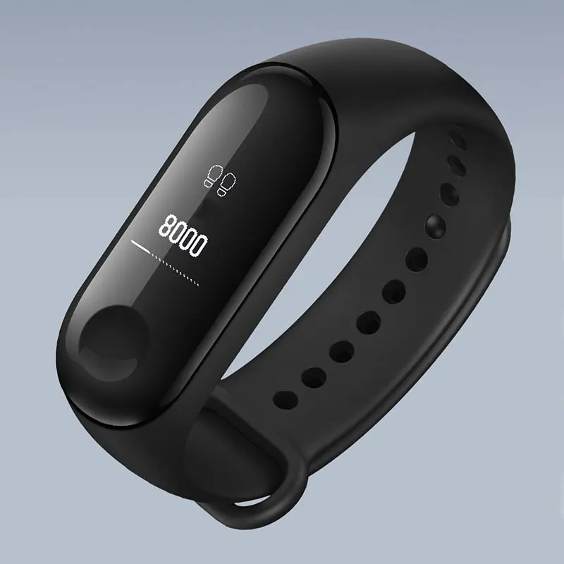 Умный фитнес браслет Xiaomi Mi Band 3 оригинальный MiBand большой сенсорный экран OLED