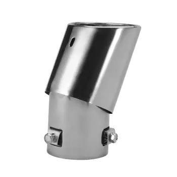 

Straight And Bend General Bright Silver Stainless Steel Auto Exhaust Pipe Decorative Modified Muffler Tail Throat Damper Hot