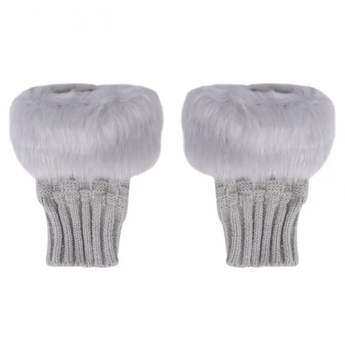 Модные зимние женские перчатки, плюшевые вязаные шерстяные перчатки из искусственного меха, сохраняющие тепло, короткие перчатки без пальцев для девушек и девушек TY66