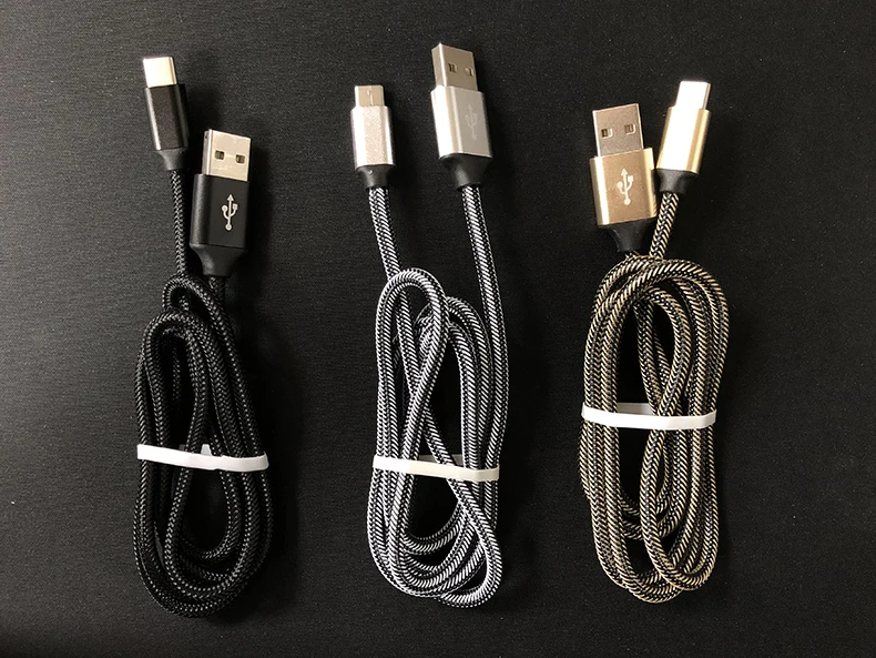 Нейлоновый USB кабель для передачи данных типа C для samsung Galaxy Note9 S9 S8 Xiaomi Mi8 huawei P20 zte мобильный телефон 2.4A Быстрая зарядка шнур питания