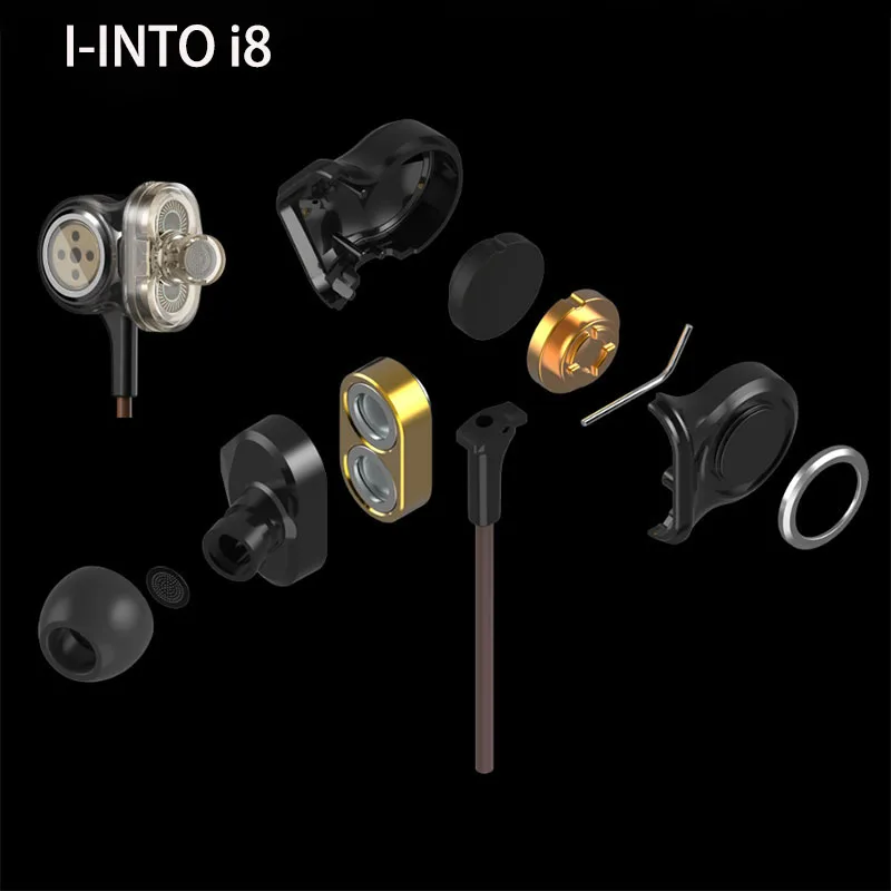Оригинальные I-INTO i8 3DD 6 drive HIFI стерео наушники поп музыка бас DJ 3,5 мм Проводная гарнитура с микрофоном для iPhone Xiaomi huawei