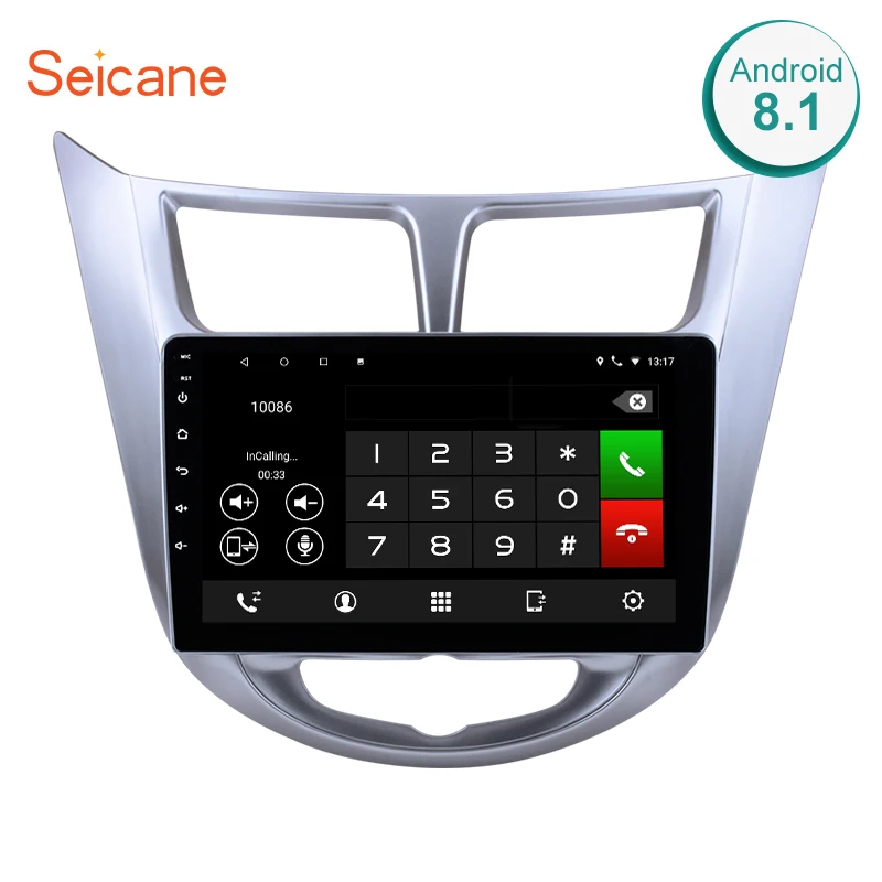 

Seicane 9 Inch RAM 1GB Quad-Core Android 8.1 Car Radio Player GPS Navigation Stereo Multimedia For Hyundai Verna 2011 2012 2013