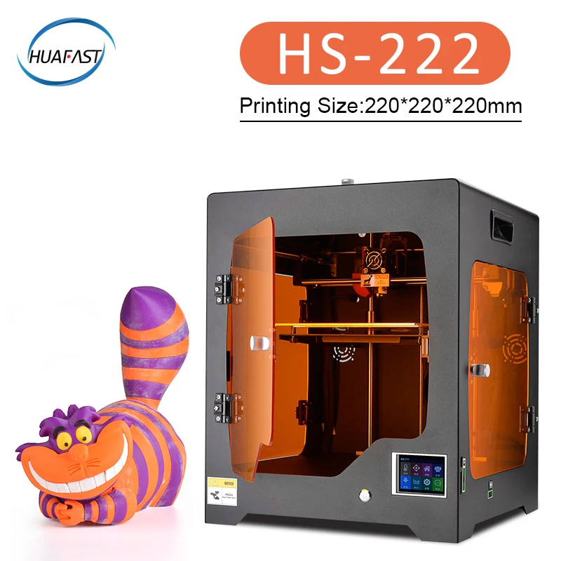 2019 HS 222 большой 3d принтеры плюс размеры полностью закрытый impresora TFT сенсорный