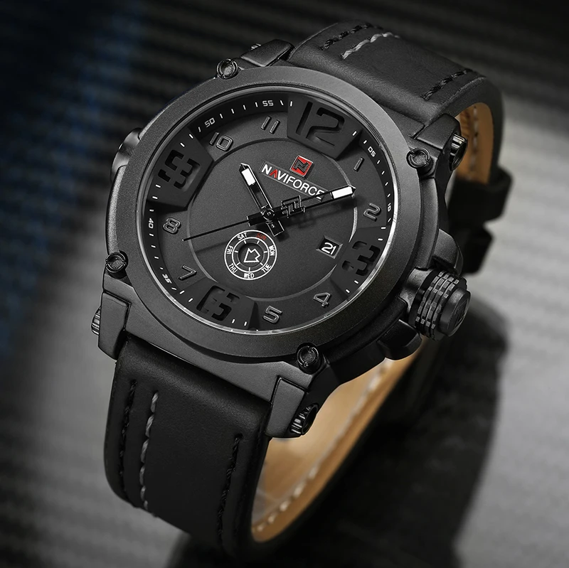 Часы наручные NAVIFORCE Мужские кварцевые брендовые Роскошные спортивные