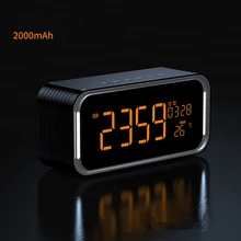 Bluetooth динамик Повтор цифровой будильник AUX TF карта воспроизведения термометр большой светодиодный дисплей для спальни кухня отель стол