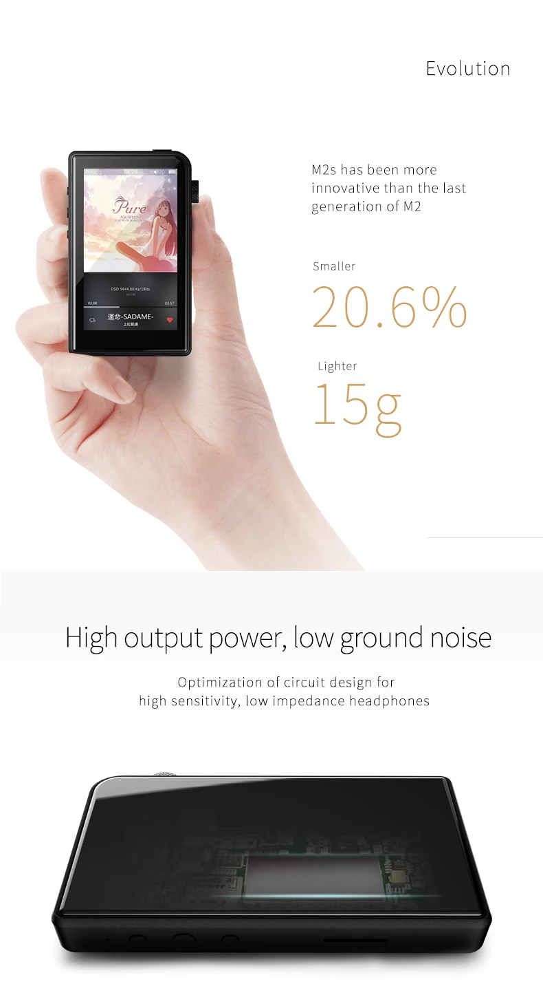 SHANLING M2s AK4490EQ Bluetooth 4 0 retina Портативный без потерь Здравствуйте FI Music MP3 плеер мини DAP