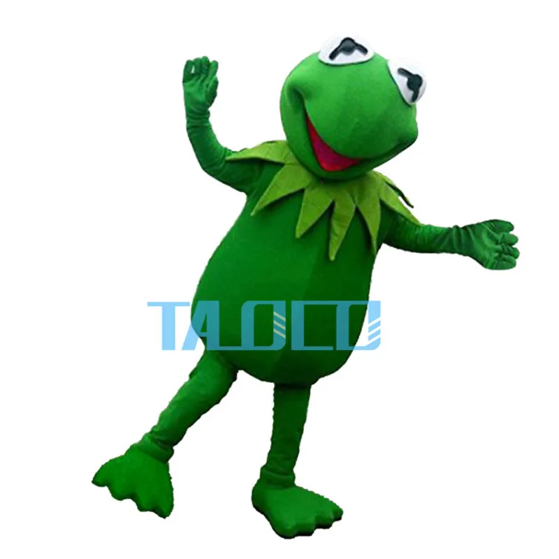 Лидер продаж 2019 года Лидер продаж Kermit лягушка маскот костюм Бесплатная доставка Хэллоуин мультфильм для день рождения funning платье