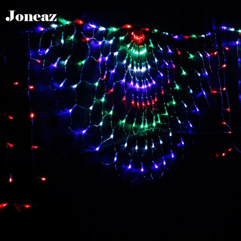 

peacock led net LED Light String 220V Fairy lights For New Year wedding party decoration garden outdoor holidays ip44 joneaz