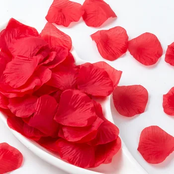 

New fashion Red 5000pcs / lot Artificial Silk Rose Petals Wedding Favor Party Decoration Flowers Petalas Carpet Weddings