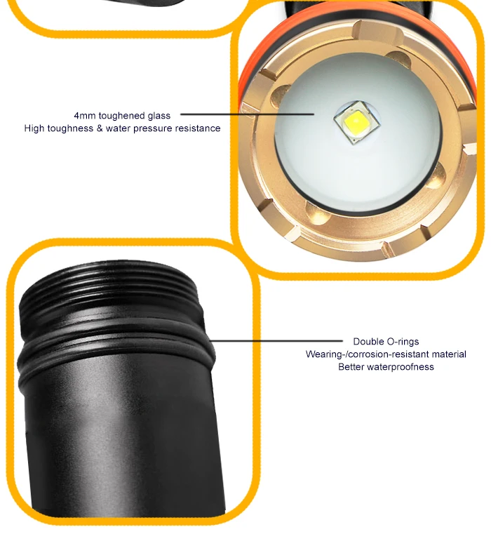 Бесплатная доставка ARCHON D11V II/D11V-II/W17VII 100 м Подводные морские Дайвинг свет фонарик факел Max 1200 люмен