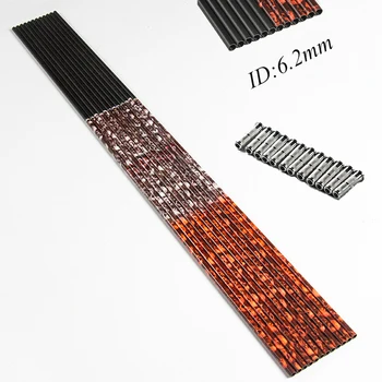 

12PCS ID6.2mm 32'' Spine500 Pure Carbon Arrow Shaft Red Skull for Bow Archery + 12PCS Arrow Insert