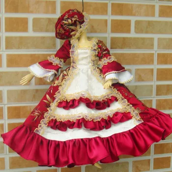 

1/3 1/4 1/6 BJD Doll cltohes dress ancient costume court luxury fabrics princess dress MSD
