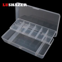 LUSHAZER двойной слой рыболовные снасти Коробка для хранения приманки Чехол Органайзер контейнер рыболовные снасти двухсторонние пластиковые коробки