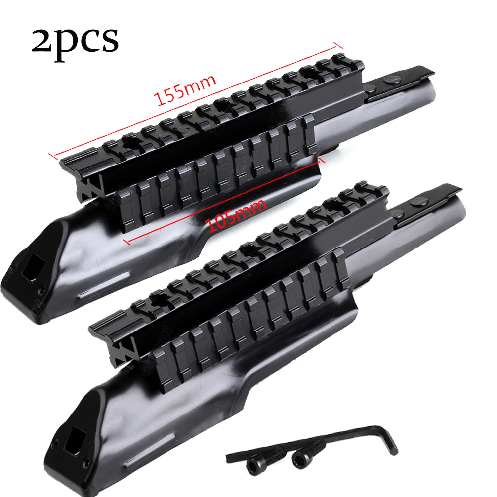 2PCS AK47 Top Receiver Cover Scope Mount Base Dust Cover with
