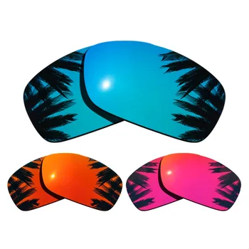 

(Ice Blue+Orange Red+Midnight Sun Mirrored Coating) 3-Pairs Polarized Replacement Lenses for Hijinx 100% UVA & UVB Protection