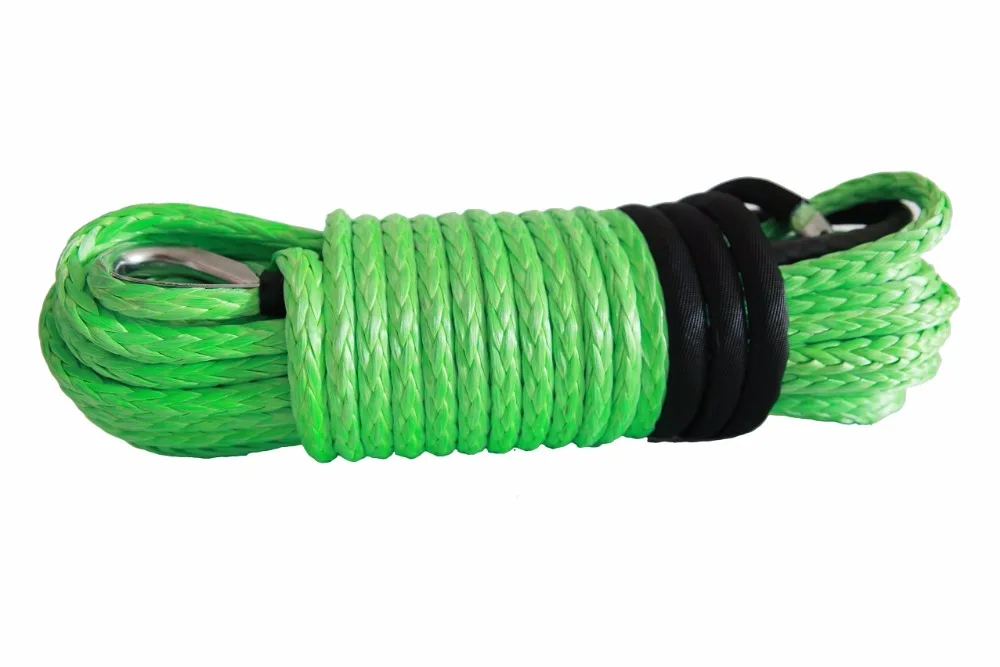 Good Quality Green 12mm*30m Synthetic Rope, Synthetic Winch Cable