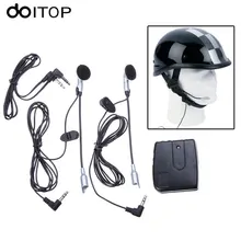 DOITOP Motorcycle Helmet Intercom Helmet Headset Motor Helmet Communicator System 2 way Communication Interphone Microphone