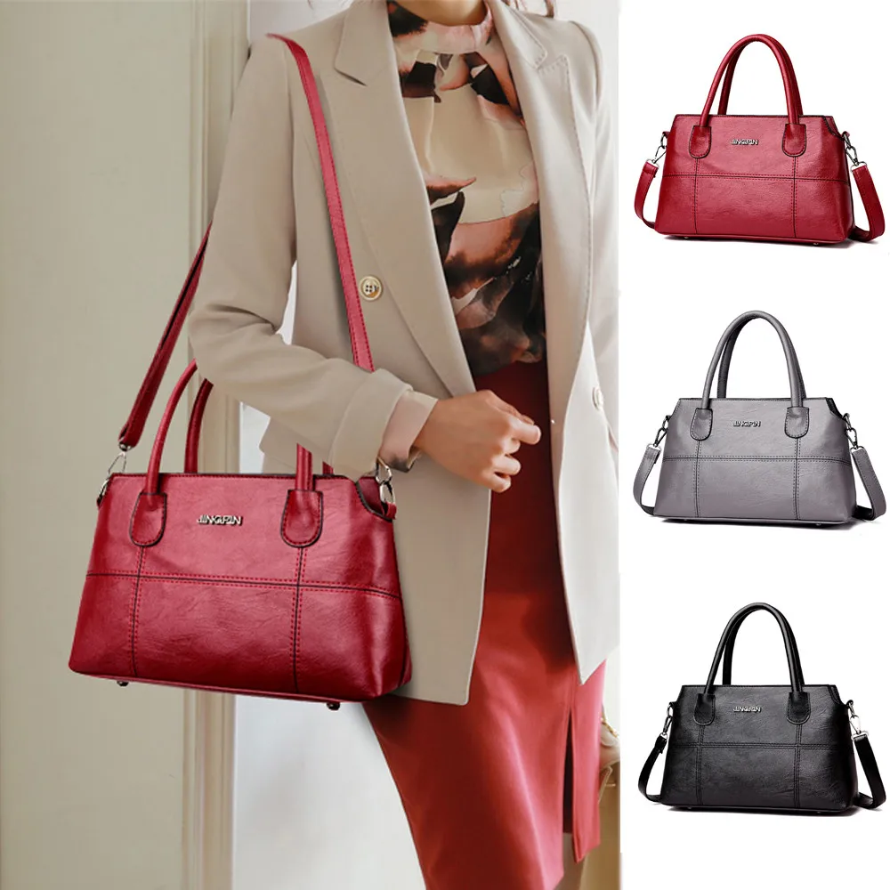 

bolsa feminina Leather Splice Handbag Shoulder Bag Crossbody Bag Tote Bag fashionable sexy elegant and sac main femme