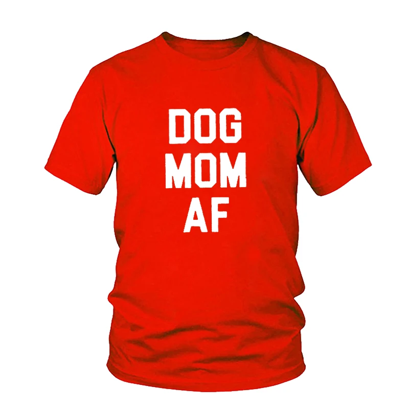 Женская футболка с надписью love DOG MOM AF хлопковая забавная хипстерская для