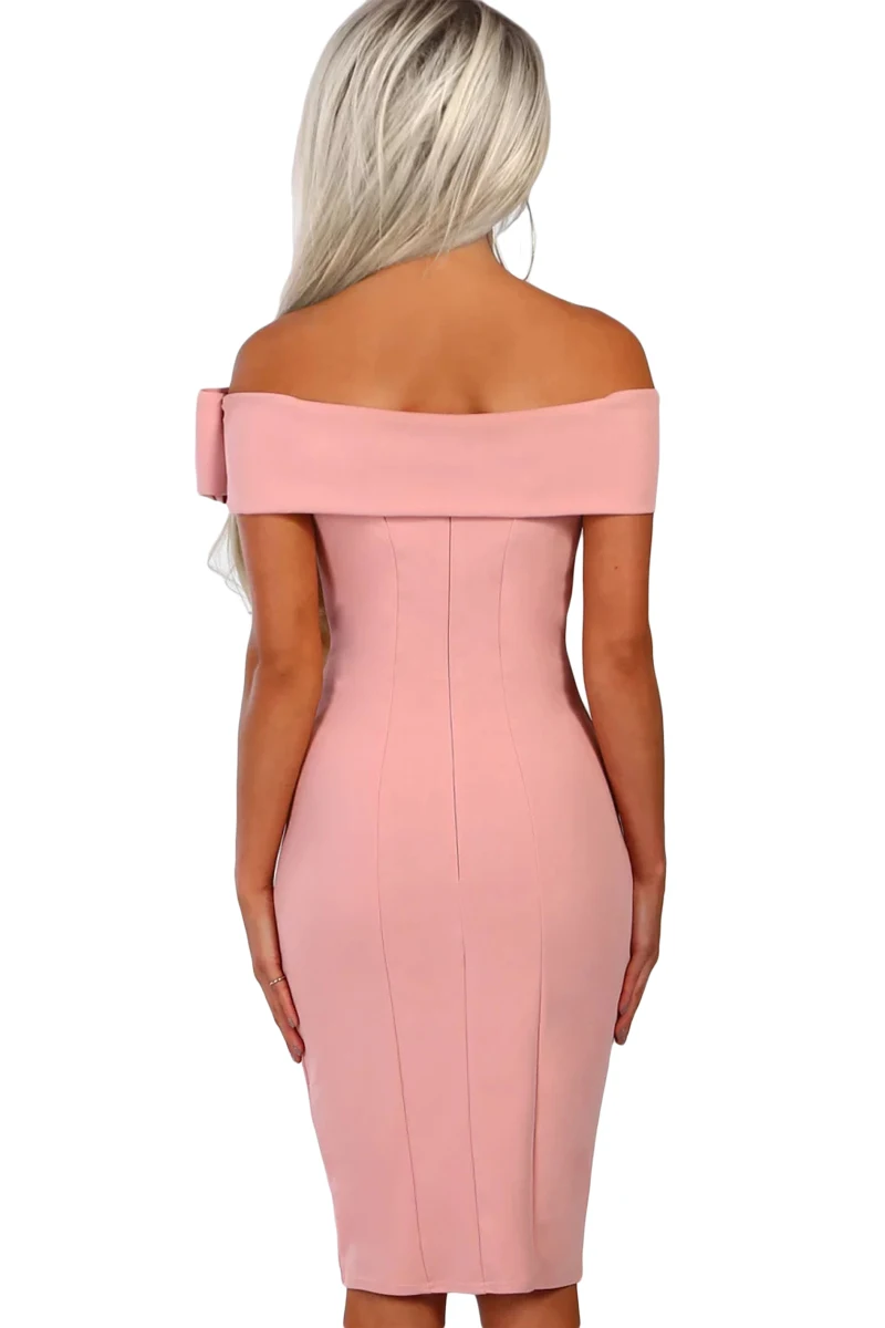 Pink-Bow-Detail-Bardot-Bodycon-Midi-Dress-LC610907-10-2